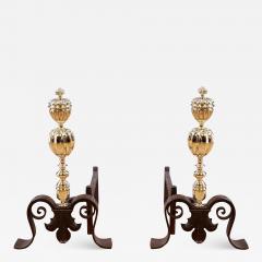 Brass Pomegranate Andirons - 3045304