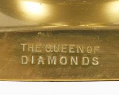 Brass Queen of Diamonds Candlesticks A Pair - 4695358