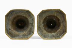 Brass Queen of Diamonds Candlesticks A Pair - 4695360