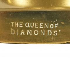 Brass Queen of Diamonds Candlesticks A Pair - 4695361