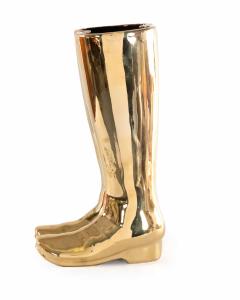 Brass Rainboot Shaped Umbrella Stand - 4195326