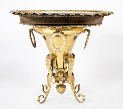 Brass Shell Edge Tray with Matching Brass Base - 3265185