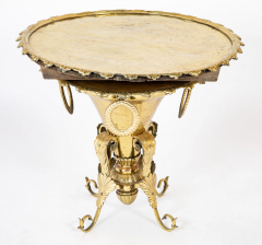Brass Shell Edge Tray with Matching Brass Base - 3265194