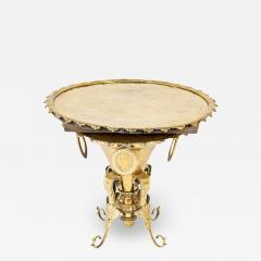 Brass Shell Edge Tray with Matching Brass Base - 3272369