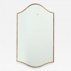 Brass Shield Shaped Mirror Italy c 1950 - 1167761