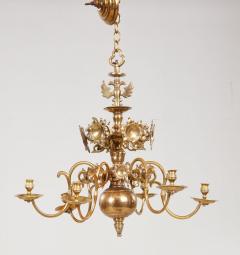 Brass Six Light Chandelier - 3672181