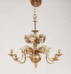 Brass Six Light Chandelier - 3672182