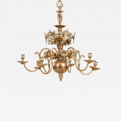 Brass Six Light Chandelier - 3673819