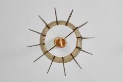 Brass Structured Hanging Lamp with Organic Lacing Sweden 1960s - 4229016