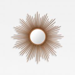 Brass Sunburst Mirror By Chaty Villauris - 4454605