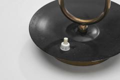 Brass Table Lamp with Opal Glass Shade Europe 20th Century - 4082604
