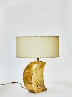 Brass Table Lamp with Parchment Paper Shades - 1174036