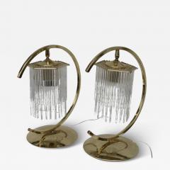 Brass Table Lamps with Cascading Glass Rods by Gaetano Sciolari - 4101472