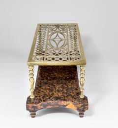 Brass Trivet Coffee Table on Faux Tortoiseshell Base - 776935