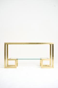 Brass Two Tier Console Table - 4209572