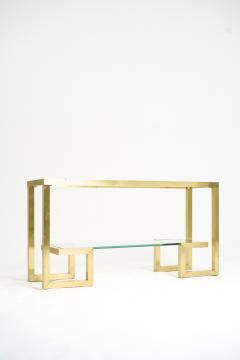 Brass Two Tier Console Table - 4209573