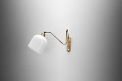 Brass Wall Lamp with Swivel Arm Denmark ca 1940s - 4753949