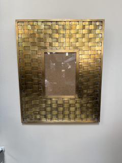 Brass Wall Picture Frame with Woven Pattern - 4800382