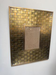 Brass Wall Picture Frame with Woven Pattern - 4800383