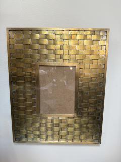 Brass Wall Picture Frame with Woven Pattern - 4800387