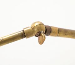 Brass Yellow Wall Lamp With Double Swivel Arm France 1950 s - 4620680