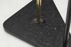 Brass and Black Lacquered Metal Floor Lamp Denmark 1950s - 4488393