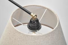 Brass and Black Lacquered Metal Wall Lamp Denmark ca 1950s - 4785135