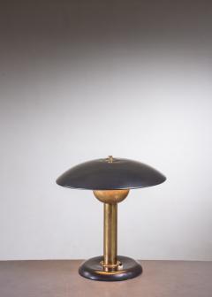 Brass and Black Metal Table Lamp Italy 1950s - 2576714