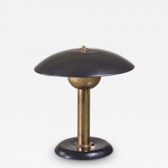 Brass and Black Metal Table Lamp Italy 1950s - 2583913