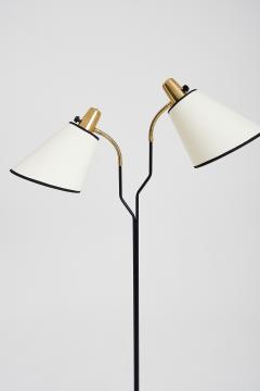 Brass and Black Two Armed Floor Lamp by Eskilstuna Elektrofabrik - 1837703