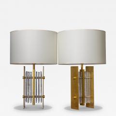 Brass and Blown Glass Italian Lamps - 4252901