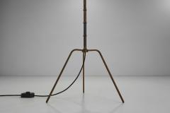 Brass and Bronze Floor Lamp with Tripod Base France 20th Century - 4028052