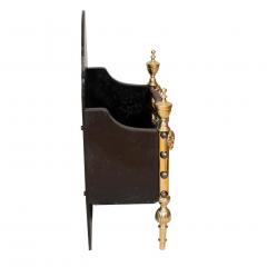 Brass and Cast Iron Fireplace Grate - 4231749