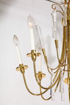 Brass and Crystal Chandelier - 840076