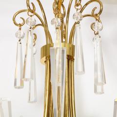 Brass and Crystal Chandelier - 840084