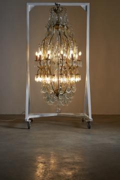 Brass and Crystal Moscow Chandelier 1960s - 4510498