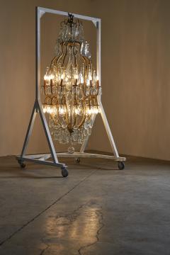 Brass and Crystal Moscow Chandelier 1960s - 4510499