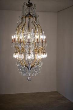 Brass and Crystal Moscow Chandelier 1960s - 4510500
