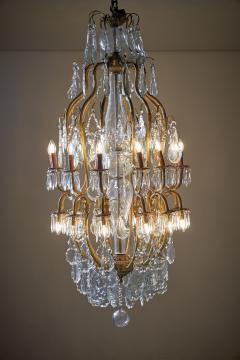 Brass and Crystal Moscow Chandelier 1960s - 4510501