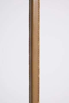 Brass and Faux Leather Floor Lamp - 4500305