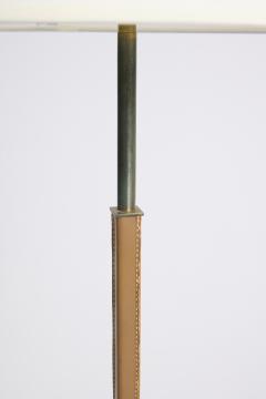 Brass and Faux Leather Floor Lamp - 4500306