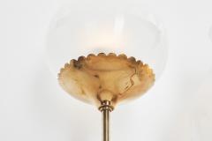Brass and Frosted Glass Wall Lamp with Bow Detail Early 20th Century - 3665091