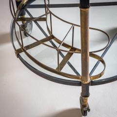 Brass and Glass Bar Cart Italy Mid 20th Century - 4537516