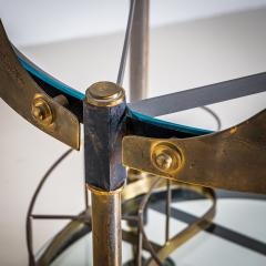 Brass and Glass Bar Cart Italy Mid 20th Century - 4537524