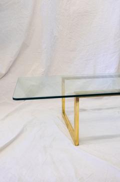 Brass and Glass Coffee Table 1980s - 4736896