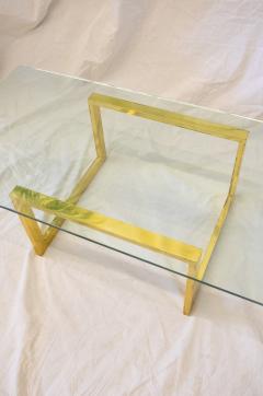 Brass and Glass Coffee Table 1980s - 4736897