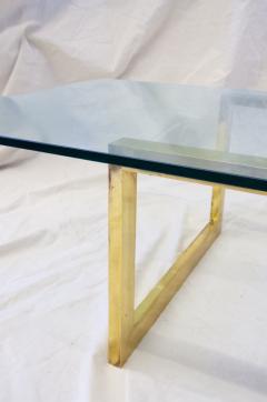 Brass and Glass Coffee Table 1980s - 4736898