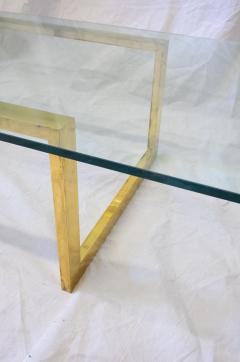 Brass and Glass Coffee Table 1980s - 4736899