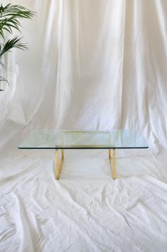 Brass and Glass Coffee Table 1980s - 4759462