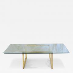 Brass and Glass Coffee Table 1980s - 4760151